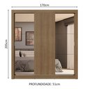 Ver imagem 4 de Guarda-roupa Casal 3 Portas de Correr com Espelhos 4 Gavetas Rustic Sublime Plus Madesa