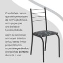 Ver mais imagens de Conjunto Sala de Jantar Mesa Retangular 140x75cm Tampo Madeira MDP Indiana 6 Cadeiras Rio Preto/Floral/Fosco