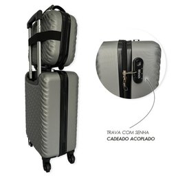 Kit de 3 Malas de Viagem Cinza - 4
