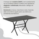 Ver mais imagens de Conjunto Sala de Jantar Mesa Retangular 140x75cm Tampo Madeira Mdp Indiana 6 Cadeiras Rio