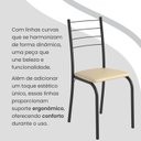 Ver imagem 7 de Conjunto Sala de Jantar Mesa Retangular 140x75cm Tampo Madeira Mdp Indiana 6 Cadeiras Rio