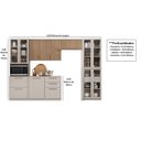 Ver imagem 3 de Cozinha Modulada 5 Peças Essence  100% Mdf com Cristaleira Itatiaia