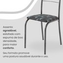 Ver imagem 6 de Conjunto Sala de Jantar Mesa Retangular 140x75cm Tampo Madeira Mdp Indiana 6 Cadeiras Rio
