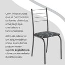 Ver imagem 7 de Conjunto Sala de Jantar Mesa Retangular 140x75cm Tampo Madeira Mdp Indiana 6 Cadeiras Rio