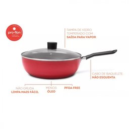 Panela Wok Brinox Garlic com Tampa de Vidro 24cm - 3