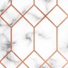 Papel de Parede Geométrico Hexágono Mármore 270 - 2