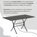 Ver mais imagens de Conjunto Sala de Jantar Mesa Retangular 140x75cm Tampo Madeira MDP Indiana 6 Cadeiras Rio Prata/Creme/Mart
