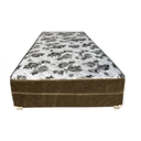 Ver imagem 2 de Cama Box Solteiro Suede Marrom + Colchão Solteiro Suede Marrom Orto Molas Ensacada 88x188x55