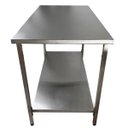 Ver imagem 2 de Mesa Aço Inox Industrial 120x60x90 Cm Plano Liso Nortinox Stander