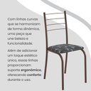 Ver imagem 7 de Conjunto Sala de Jantar Mesa Retangular 120x75cm Tampo Granito Topázio 4 Cadeiras Rio Marrom/Preto Floral