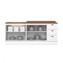 Ver imagem 3 de Cozinha Compacta Americana 4 Portas 3 Gavetas 100% Mdf Branco Nature Ce760 - Henn