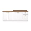 Ver imagem 2 de Cozinha Compacta Americana 4 Portas 3 Gavetas 100% Mdf Branco Nature Ce760 - Henn