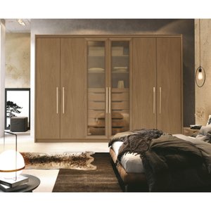 Guarda-roupa Premium 6 Portas com Espelho Reflecta