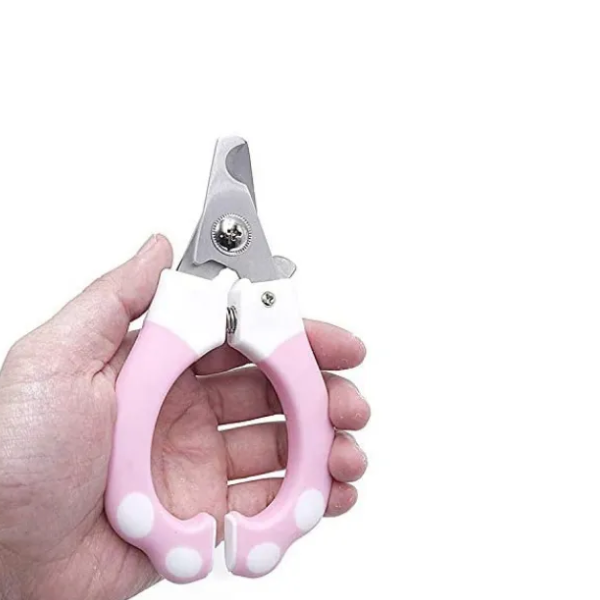 Alicate para Cortar Unha Cães e Gatos Com Mola Inox: Rosa - 4