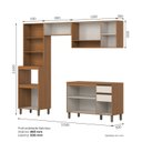 Ver imagem 4 de Cozinha Modulada Compacta 4 Peças com Aéreo Nicho e Torre Quente 2 Fornos Venaly