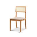 Ver imagem 7 de Kit 6 Cadeiras de Jantar com Encosto Telinha Ava Bege/Natural Marrom