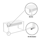 Ver mais imagens de Mesa Madeira M150/70P25TUB 150cm Industrial Branco