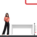 Ver imagem 4 de Mesa Madeira M150/70p25tub 150cm Industrial Branco