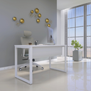 Ver imagem 1 de Mesa Madeira M150/70P25TUB 150cm Industrial Branco