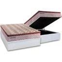 Ver imagem 1 de Cama Box Baú Casal: Colchão Molas Ensacadas Paropas MasterPocket Esplêndido Bordô + Base CRC Courano