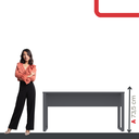 Ver imagem 5 de Mesa Madeira M150/70P25TUB 150cm Industrial Grafito Cinza