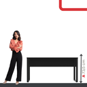 Ver imagem 5 de Mesa Madeira M150/70P25TUB 150cm Industrial Preto