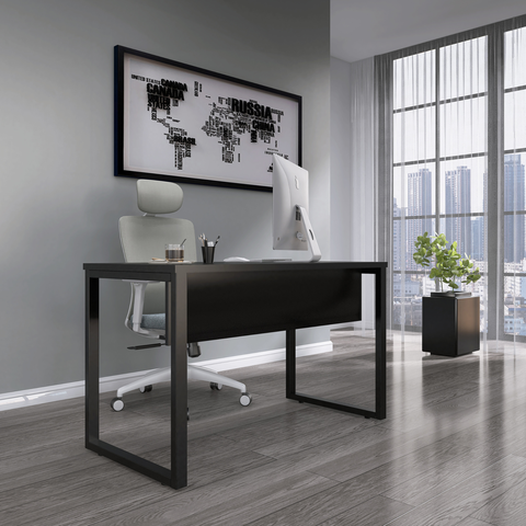 Mesa Madeira M150/70P25TUB 150cm Industrial Preto