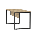 Ver imagem 7 de Mesa Madeira M150/70P25TUB 150cm Industrial Noce Naturalle e Preto Marrom/Marromle