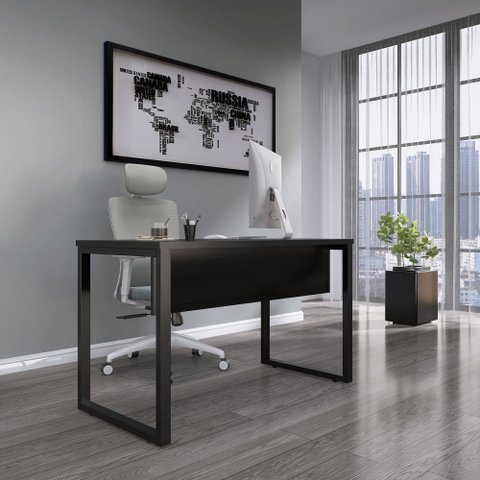 Mesa Madeira M1700/700P25TUB 170cm Industrial Preto