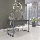 Ver imagem 1 de Mesa Madeira M1700/700P25TUB 170cm Industrial Grafito Cinza