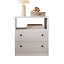 Ver imagem 2 de Mesa Cabeceira 2 Gavetas Puxador 56,7CM100% MDF Cor:Branco