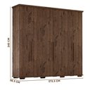 Ver imagem 4 de Guarda Roupa Casal 6 Portas 5 Gavetas Jacarandá Everest Max Zanzini