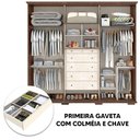 Ver imagem 3 de Guarda Roupa Casal 6 Portas 5 Gavetas Jacarandá Everest Max Zanzini