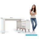 Ver imagem 2 de Mesa Escrivaninha de Canto 137x128cm Gold Soluzione Móveis