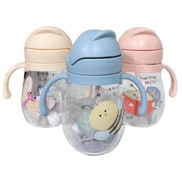 Copo de Transição Infantil 350ml com Alça e Canudo Antivazamento – Facilite a Transição do Seu Bebê: - 1
