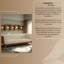 Ver mais imagens de Sofá 3 Lugares 240cm com Pés em Madeira Linha Premium Compose em Bouclê Off-white e Corino Marrom