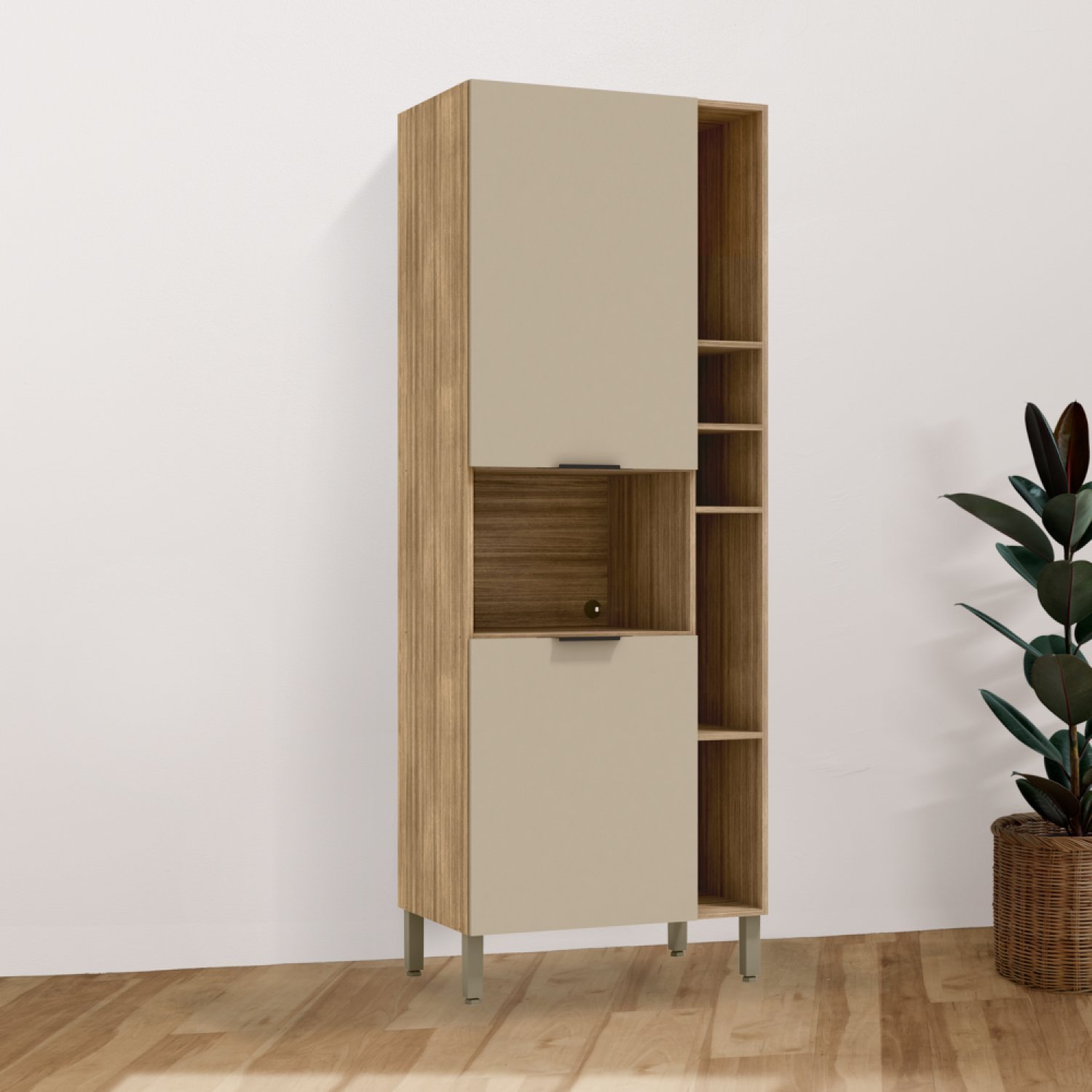 Paneleiro Micro Nicho Viv Aluminum | MadeiraMadeira
