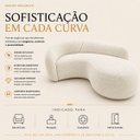 Ver imagem 7 de Sofá Zah 210 cm 3 Lugares Luxo Orgânico Curvo Bouclé Premium:Bouclé Off White