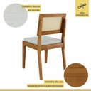 Ver imagem 4 de Conjunto Sala de Jantar com Mesa Monalisa e 6 Cadeiras Rainha Natural/off White Nesher