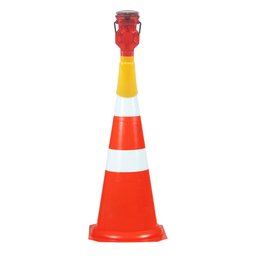 Sinalizador Solar Viário para Cone Obra Luz Solar Automático Chuva Led Energia Solar Estrada Rua Rod - 8