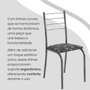 Ver imagem 7 de Conjunto Sala de Jantar Mesa Retangular 120x75cm Tampo Granito Ocre 4 Cadeiras Rio Prata/Preto Floral/Mart