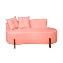 Ver imagem 2 de Kit Decorativo Sofá Curvo Orgânico + 01 Puff e Poltrona Luna Boucle Rosa - Montanaris Decor