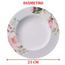 Ver imagem 6 de Kit Jogo Prato Fundo Sopa 2 Pçs 2 Pessoas Chá Ornatta 23cm