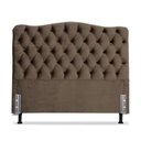 Ver imagem 2 de Cabeceira de Cama Box Casal 140 Cm Dunas Veludo Marrom