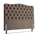 Ver imagem 1 de Cabeceira de Cama Box Casal 140 Cm Dunas Veludo Marrom