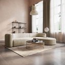Ver imagem 2 de Sofá Modular Celinne Luxuoso Sala de Estar Decoração Luxo 265cm Linho Bege
