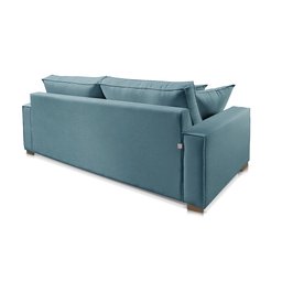 Sofá 2 e 3 Lugares Almofada Solta Linho Azul Helô 1,80m - 3