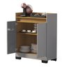 Aparador Buffet Real Cantinho do Café com 2 Portas - Cinza com Mel - 2