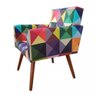 Kit 2 Poltronas Decorativas Nina Sala Triangulo Colorido - 5