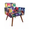 Kit 2 Poltronas Decorativas Nina Sala Triangulo Colorido - 6